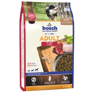 Bosch (Бош) Adult Lamb and Rice - Сухой корм с ягненком и рисом для взрослых собак; 3 кг