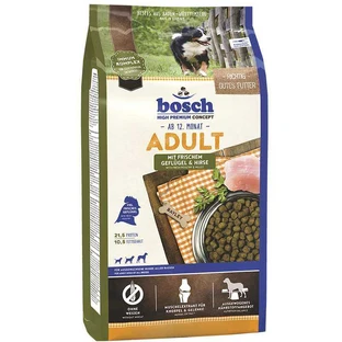 Bosch (Бош) Adult рoultry and splet - Сухой корм с домашней птицей и просом для всех взрослых собак; 15 кг