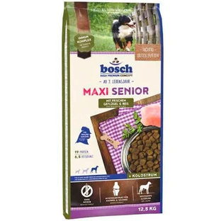 Bosch (Бош) Maxi Senior - Сухой корм с мясом птицы для стареющих собак крупных пород; 12,5 кг