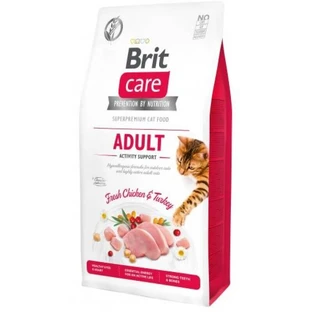 Brit Care Cat Grain-Free Adult Activity Support - Сухий беззерновой корм з індичкою і куркою для дорослих котів з високим рівнем активності; 7 кг