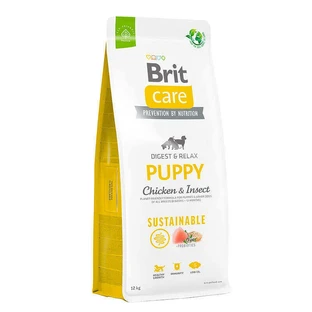 Brit Care Dog Sustainable Puppy - Сухий корм з куркою та комахами для цуценят; 12 кг