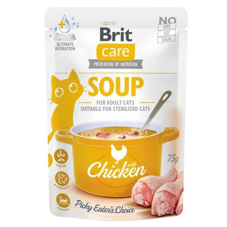 Brit Care Soup with Chicken - Вологий беззерновий корм-суп з куркою для котів; 75 г: ціни та характеристики