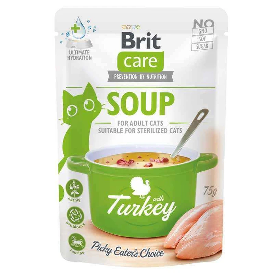 Brit Care Soup with Turkey - Вологий беззерновий корм-суп з індичкою для котів; 75 г: ціни та характеристики