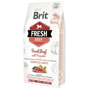 Brit (Брит) Fresh Beef Pumpkin Puppy Large - Сухой корм с говядиной и тыквой для щенков крупных пород; 12 кг