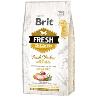 Brit (Бріт) Fresh Chicken With Potato Adult - Сухий корм з куркою та картоплею для дорослих собак; 12 кг