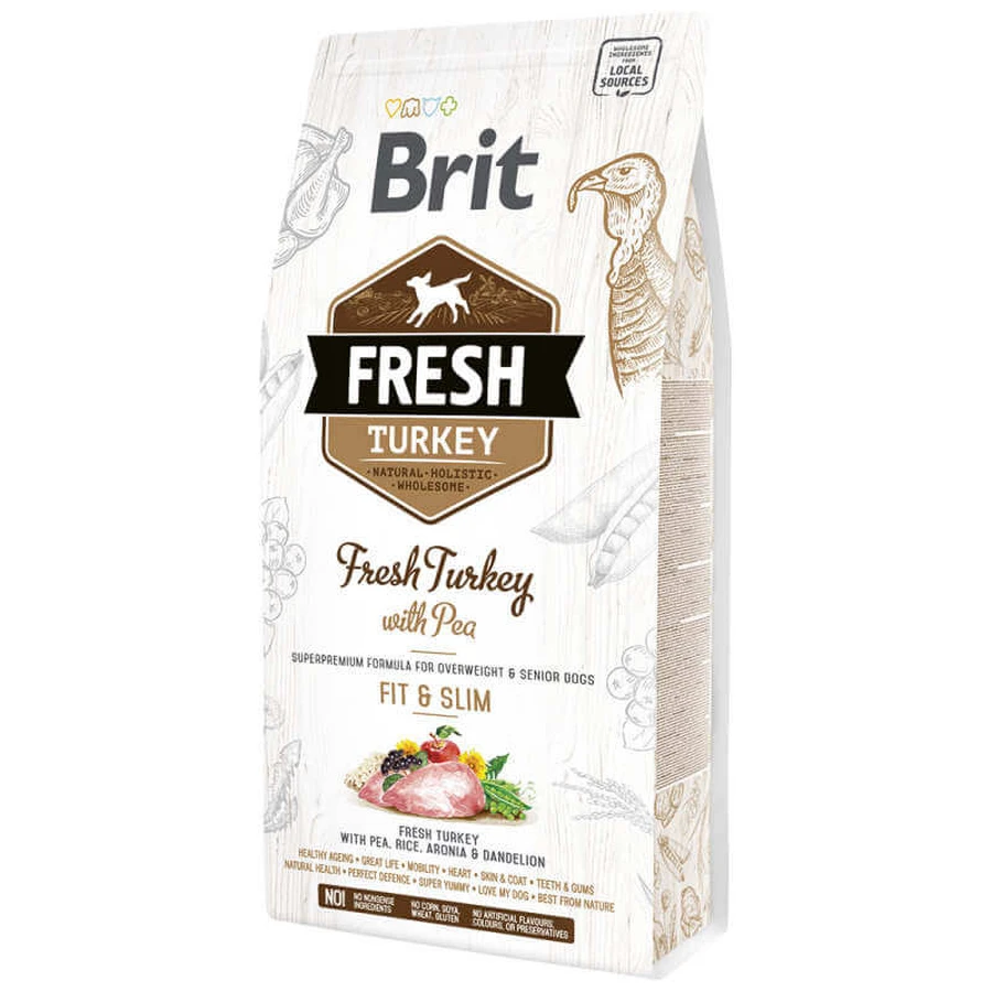 Brit (Бріт) Fresh Turkey With Pea Light Fit Slim Adult - Сухий корм з індичкою і горохом для дорослих собак; 2,5 кг: ціни та характеристики