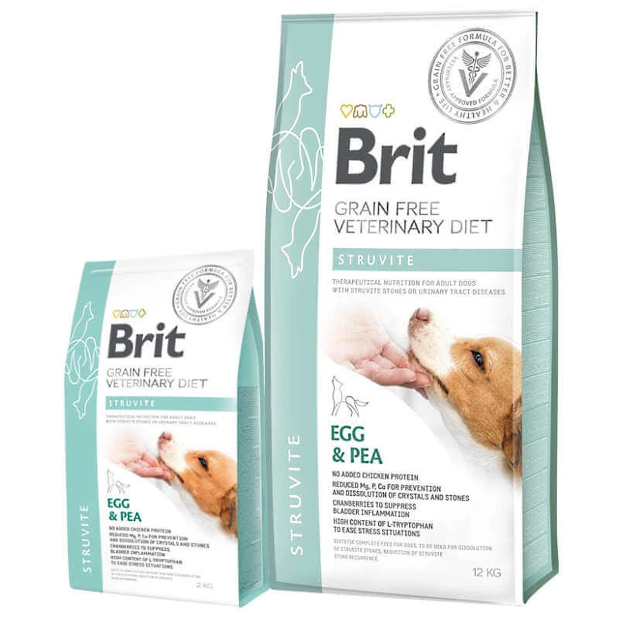Brit GF Veterinary Diet (Бріт Ветерінарі Дієт) Dog Struvite - Беззернова дієта при сечокам'яній хворобі з яйцем, індичкою, горохом і гречкою для собак; 12 кг: ціни та характеристики