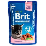 Brit Premium Cat pouch - Вологий корм з білою рибою в соусі для кошенят; 100 г