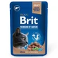 Brit Premium Cat pouch with Liver for Sterilised - Влажный корм с печенью в соусе для стерилизованных котов; 100 г