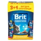 Brit Premium Chunks Delicate Meat in Gravy - Набор влажного корма Мясные кусочки в соусе для взрослых кошек; 4х100 г