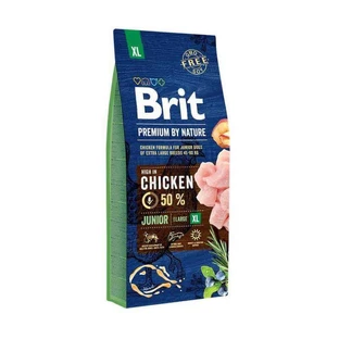 Brit Premium by Nature JUNIOR XL - Сухой корм с курицей для щенков и молодых собак гигантских пород; 15 кг
