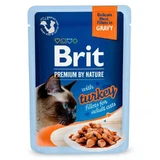 Brit Premium Cat Turkey fillets in Gravy - Вологий корм зі шматочками з філе індички в соусі для котів; 85 г