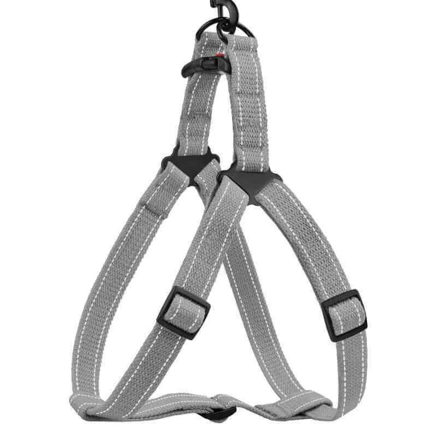 Bronzedog (Бронздог) Cotton Harness Dog Standard - Шлея Стандарт рефлекторная из брезента для собак; 2,5х58-71 см (Серый): цены и характеристики