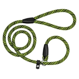 Bronzedog (Бронздог) Active Dog Leash - Поводок-удавка из альпинистского шнура для собак; 1,2х152 см (Салатовый / Черный)