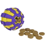 Bronzedog (Бронздог) Jumble Ball - Двошаровий м'яч для ласощів з ароматом ванілі для собак; 8 см (Фіолетовий)
