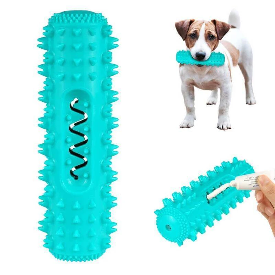 Bronzedog (Бронздог) PetFun Dental - Игрушка мотивационная Косточка для собак с диспенсером для лакомств и пищалкой; 18х6 см: цены и характеристики