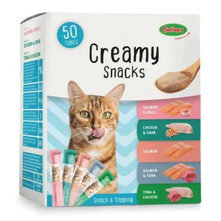 Bubimex Multipack Creamy Snacks Cat - Набор кремовых лакомств с разными вкусами для кошек; 750 г / 50 шт