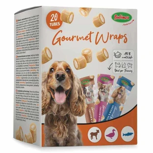 Bubimex Multipack Gourmet Dog Wraps - Набір ласощів з різними смаками і вершковим кремом для собак; 200 г / 20 шт