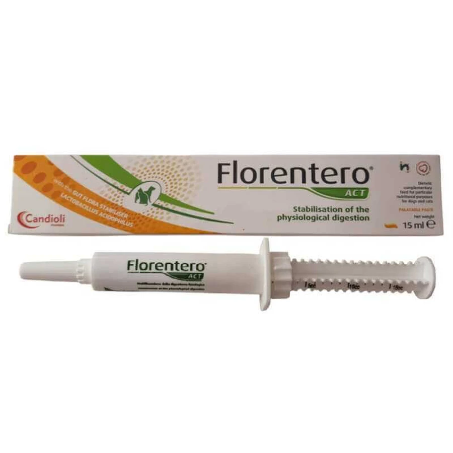 Candioli (Кандиоли) Florentero ACT - Диетическая добавка Флорентеро АКТ для нормализации желудочно-кишечного тракта для собак и кошек; 15 мл / паста: цены и характеристики