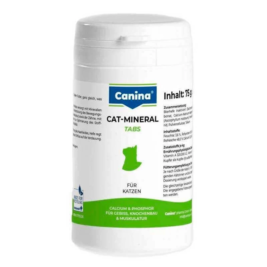 Canina (Каніна) Cat-Mineral - Мінеральна добавка у формі таблеток для котів; 150 шт.: ціни та характеристики