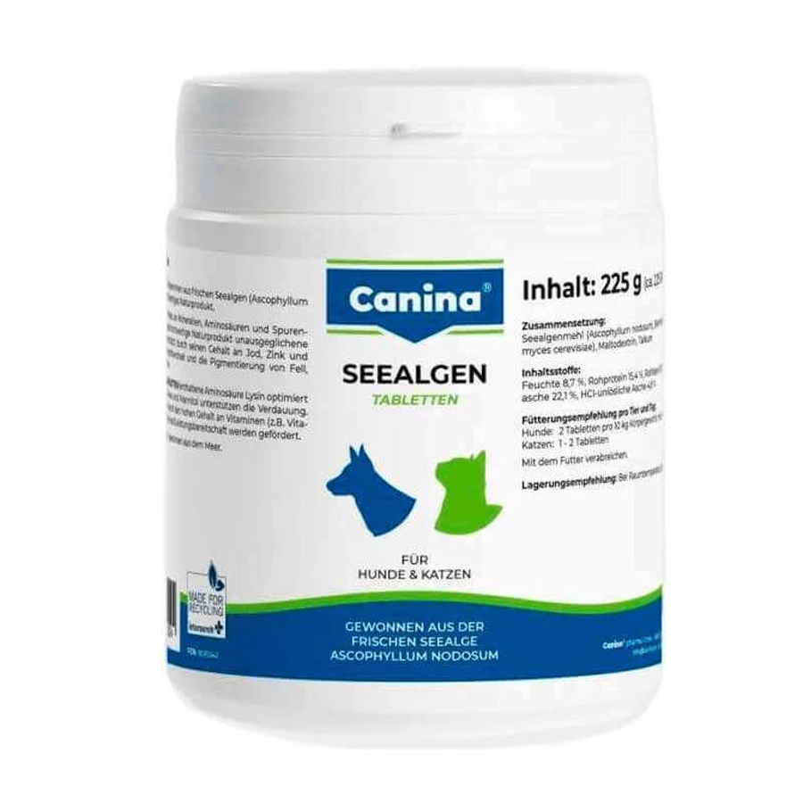 Canina (Канина) Seealgen - Таблетки из водорослей для кошек и собак, способствующие пигментации шерсти; 220 шт.: цены и характеристики