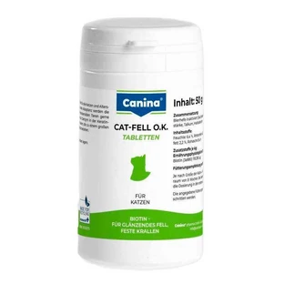 Canina (Каніна) Cat FELL O.K - Універсальна добавка в таблетках з біотином для котів; 100 шт.