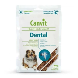 Canvit (Канвіт) Dental Snack - Напіввологі ласощі по догляду за зубами і ротовою порожниною для дорослих собак і собак, що старіють; 200 г (250 шт.)