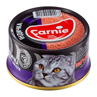 Carnie (Карни) Консервированный корм с индейкой для взрослых котов порционной упаковке (паштет); 100 г