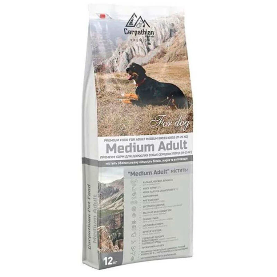 Carpathian Pet Food (Карпатіян Пет Фуд) Medium Adult - Сухий корм для собак середніх порід; 12 кг: ціни та характеристики