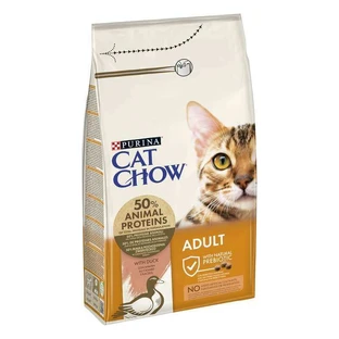 Cat Chow (Кет Чау) Adult Duck - Сухий повнораціонний корм з качкою для дорослих котів; 15 кг