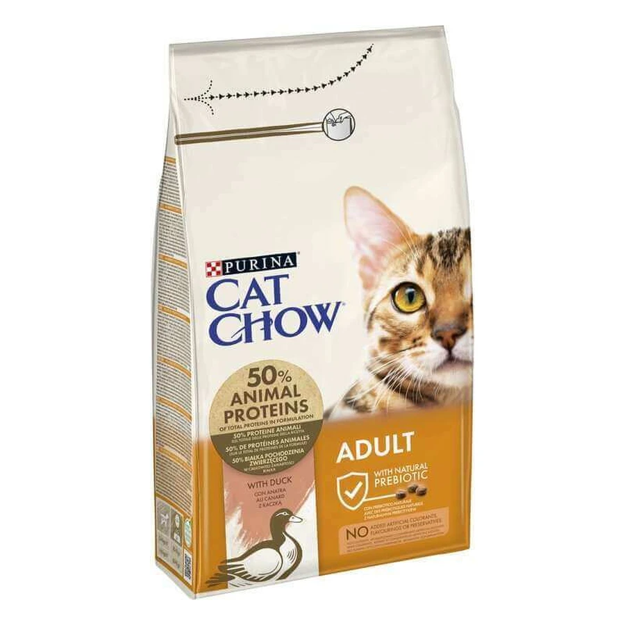 Cat Chow (Кет Чау) Adult Duck - Сухий повнораціонний корм з качкою для дорослих котів; 15 кг: ціни та характеристики