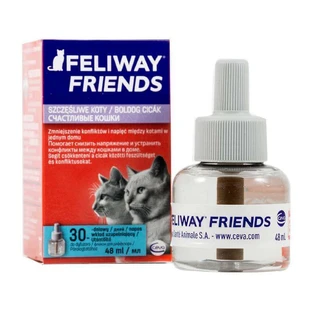 Ceva (Сева) Feliway Friends (змінний блок) - Засіб для зняття стресу і корекції поведінки у котів при груповому утриманні; 48 мл