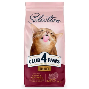 Club 4 Paws Premium Selection Cat With Turkey and Vegetables - Сухий корм з індичкою та овочами для котів; 1,5 кг