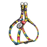 Collar (Коллар) WAUDOG Nylon - Шлея для котів і собак дрібних порід з малюнком «Волохаті монстри», QR паспортом та пластиковою пряжкою-фастекс; 1,0х28-40 см