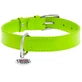 Collar WAUDOG Glamour - Ошейник кожаный с QR паспортом без украшений для собак; L (2,5х38-49 см) (Салатовый)