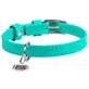 Collar WAUDOG Glamour - Нашийник шкіряний з QR паспортом без прикрас для собак; S (1,5х27-36 см) (Бірюзовий)