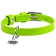 Collar WAUDOG Glamour - Нашийник шкіряний з QR паспортом без прикрас для собак; S (1,5х27-36 см) (Салатовий)