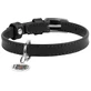 Collar WAUDOG Glamour - Ошейник кожаный с QR паспортом без украшений для собак; S (1,5х27-36 см) (Черный)