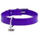 Collar WAUDOG Glamour - Ошейник кожаный с QR паспортом без украшений для собак; М (2х30-39 см) (Сиреневый)