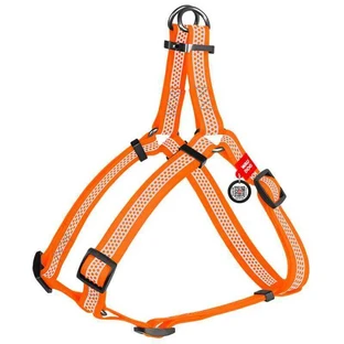 Collar WAUDOG Waterproof - Шлея водостойкая светоотражающая с QR-паспортом для собак; М (2х50-80 см) (Оранжевый)