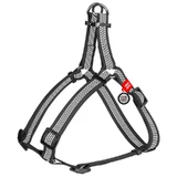 Collar WAUDOG Waterproof - Шлея водостойкая светоотражающая с QR-паспортом для собак; М (2х50-80 см) (Серый)