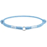 Collar WAUDOG Smart ID Blue - Светоотражающий шнурок для адресника из паракорда, светящийся в темноте; S / 25-45 см (Голубой)
