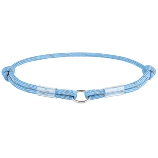 Collar WAUDOG Smart ID Blue - Светоотражающий шнурок для адресника из паракорда, светящийся в темноте; М / 42-76 см (Голубой)