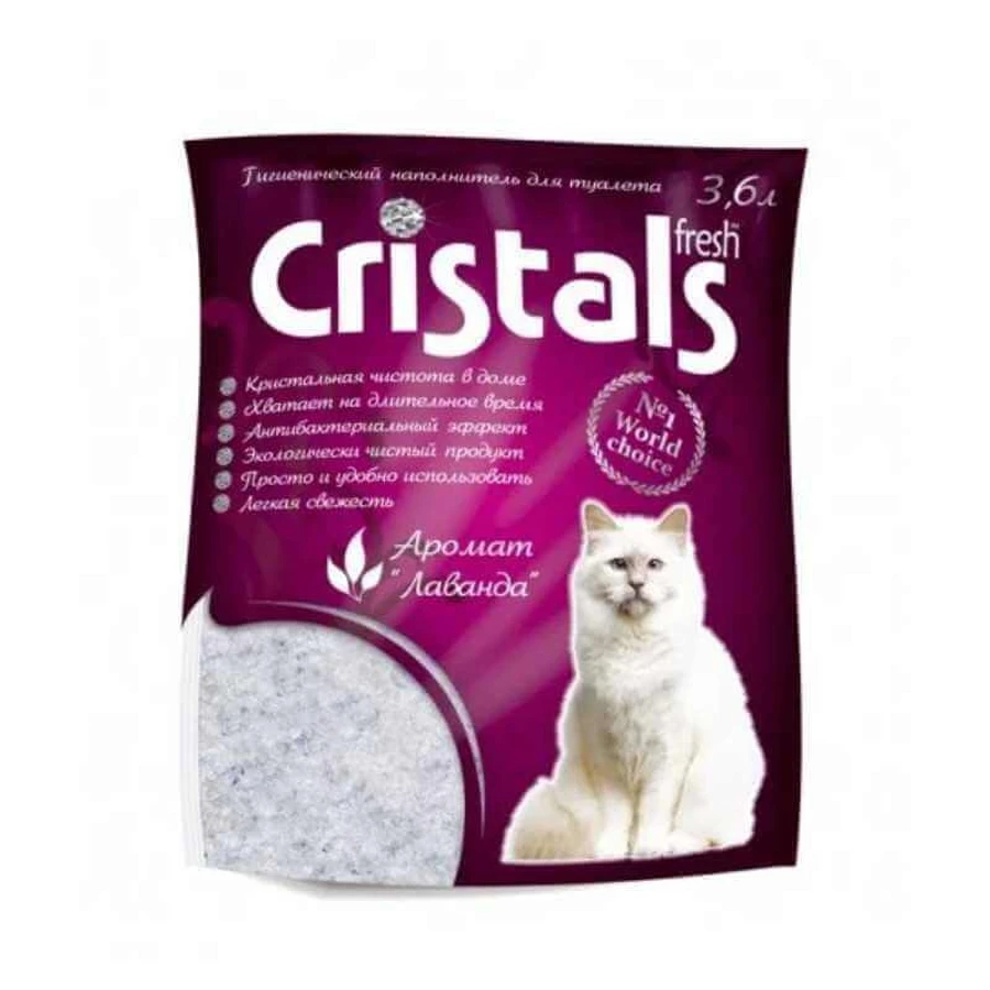 Cristals Fresh (Кристалс Фреш) - Наполнитель силикагелевый с ароматом лаванды; 3,6 л: цены и характеристики