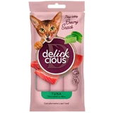 Delickcious Tuna Flavoured with Aloe - Кремовые лакомства с тунцом и алоэ для котов; 4 шт.