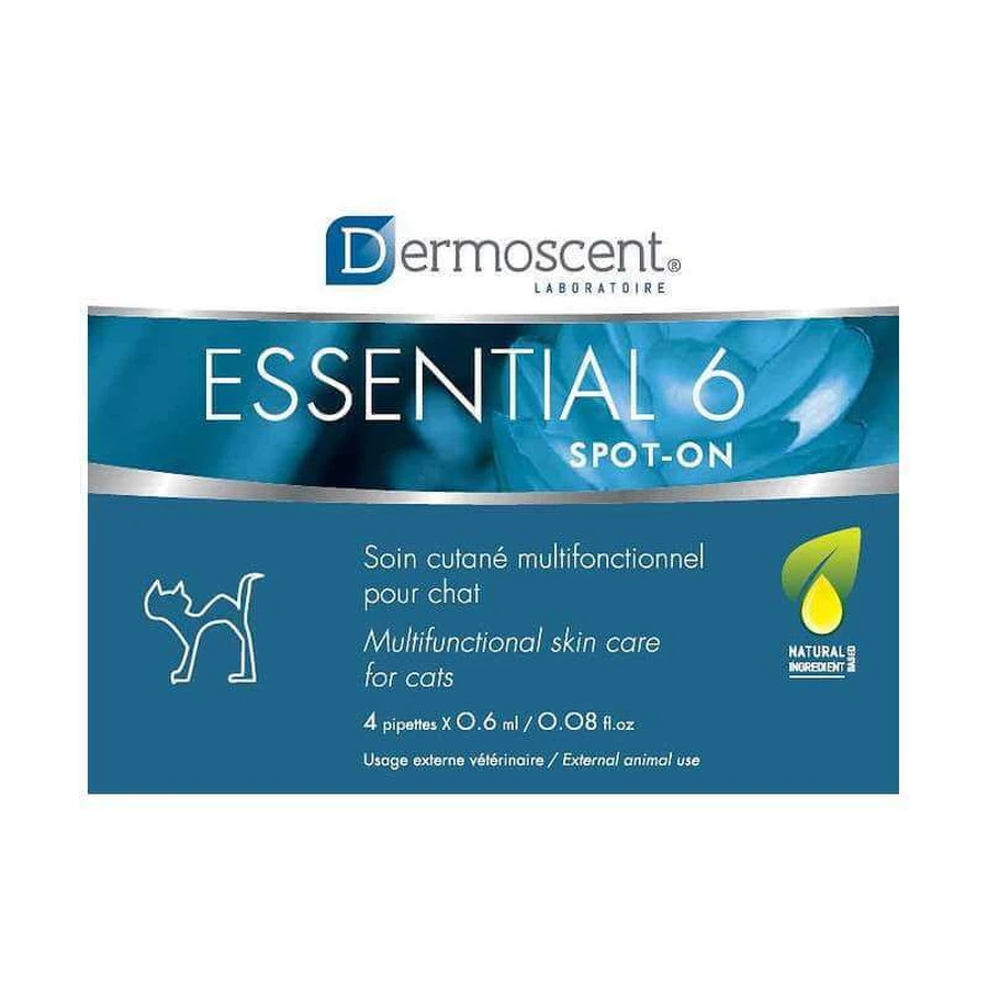 Dermoscent (Дермосент) Essential 6 spot-on - Средство по уходу за кожей и шерстью кошек и крупных грызунов; для котов (4х0,6 мл): цены и характеристики