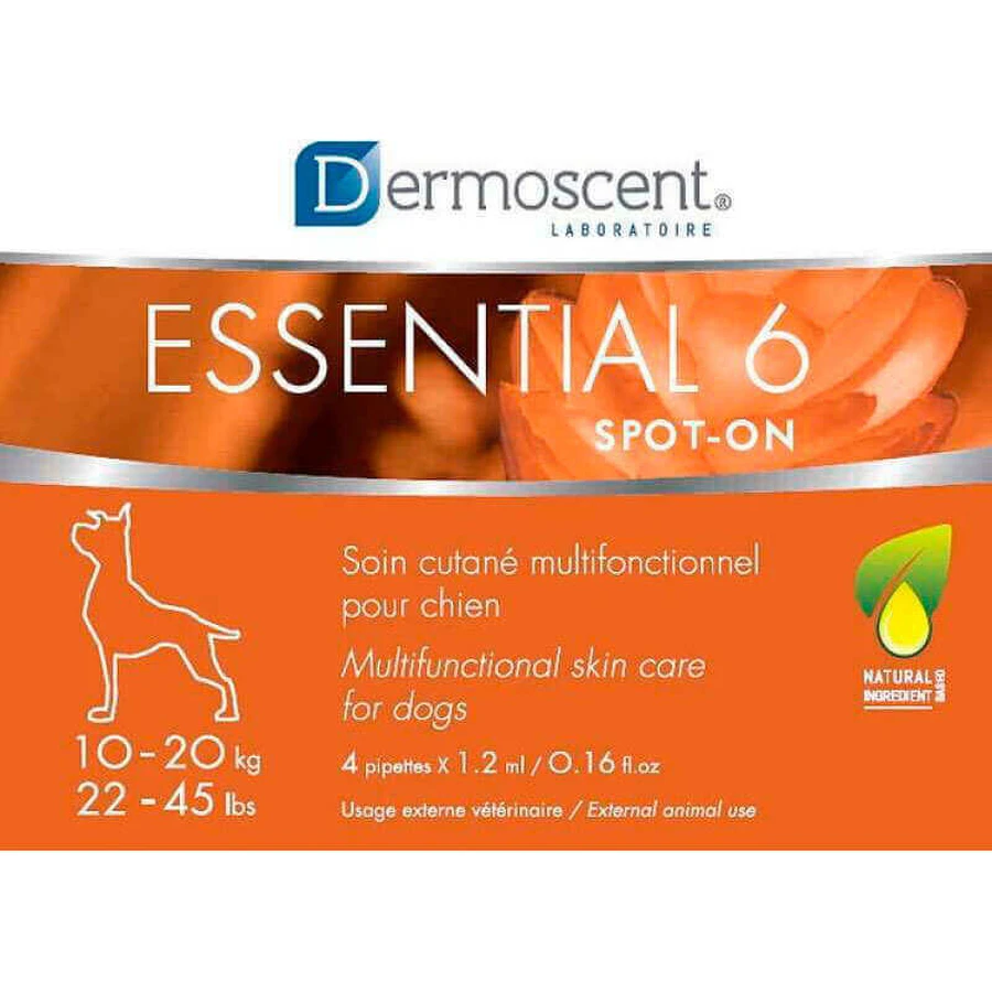 Dermoscent (Дермосент) Essential 6 spot-on - Засіб по догляду за шкірою і шерстю собак; 20-40 кг: ціни та характеристики