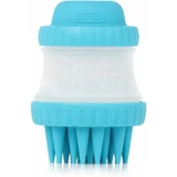 Dexas (Дексас) Scrub buster - Массажная щетка для купания собак с резервуаром для шампуня; 19x12,5x8 см (Голубой)
