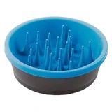 Dexas (Дексас) Slow Feeder Dog Bowl - Миска силиконовая для медленного кормления для собак; 1,44 л (Темно-серый / Темно-синий)