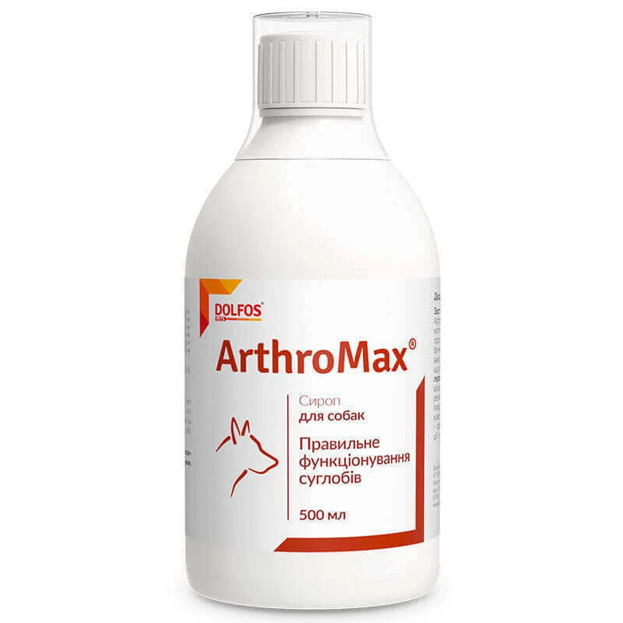 Dolfos (Дольфос) ArthroMax - Сироп АртроМакс для суставов с глюкозамином и хондроитином для собак и кошек; 500 мл: цены и характеристики